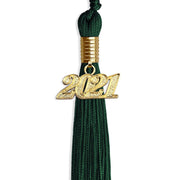 Hunter Green Graduation Tassel With Gold Date Drop - Endea Graduation