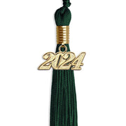 Hunter Green Graduation Tassel With Gold Date Drop - Endea Graduation