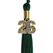 Hunter Green Graduation Tassel With Gold Date Drop - Endea Graduation