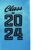 Light Blue Class of 2024 Graduation Stole/Sash With Classic Tips - Endea Graduation