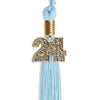 Light Blue Graduation Tassel With Gold Date Drop - Endea Graduation