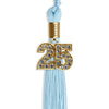 Light Blue Graduation Tassel With Gold Date Drop - Endea Graduation