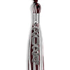 Maroon/Silver/White Graduation Tassel With Silver Stacked Date Drop - Endea Graduation
