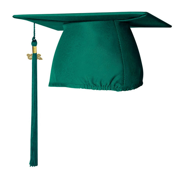 Matte Emerald Green Graduation Cap & Tassel - Endea Graduation