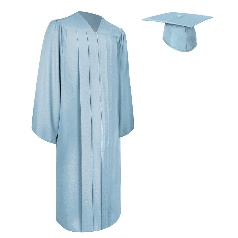 Matte Light Blue Graduation Gown & Cap - Endea Graduation