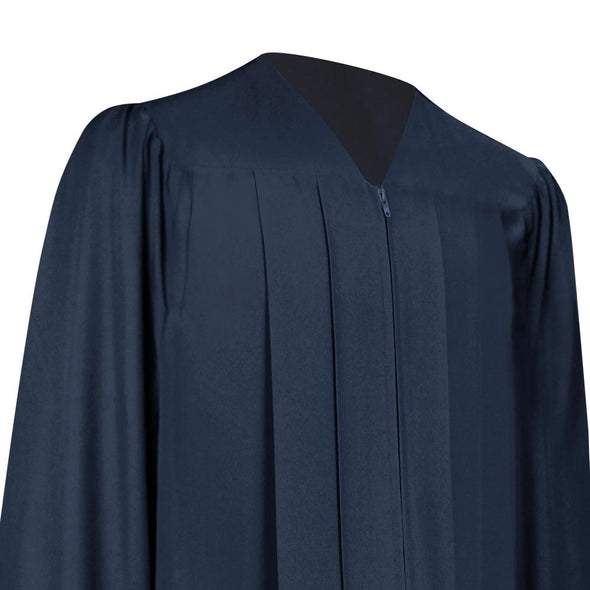 Matte Navy Blue Graduation Gown & Cap - Endea Graduation