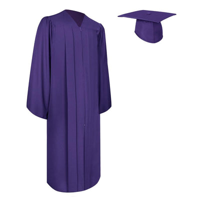 Matte Purple Graduation Gown & Cap - Endea Graduation