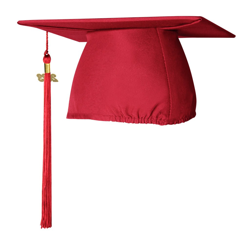 Red Graduation Cap And Gown