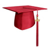 Matte Red Graduation Cap & Tassel - Endea Graduation