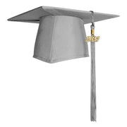 Matte Silver Graduation Cap & Tassel - Endea Graduation