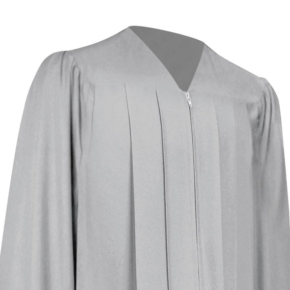 Matte Silver Graduation Gown - Endea Graduation