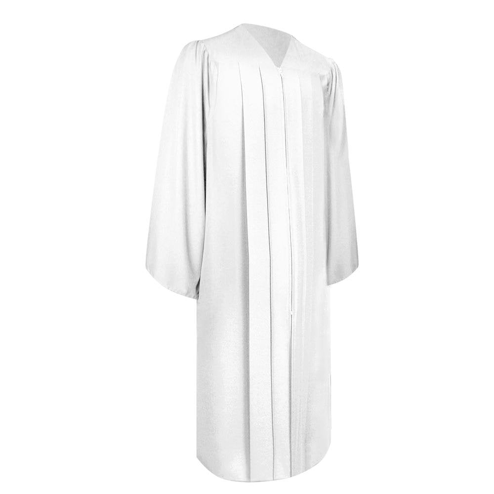 Matte White Graduation Gown - Endea Graduation