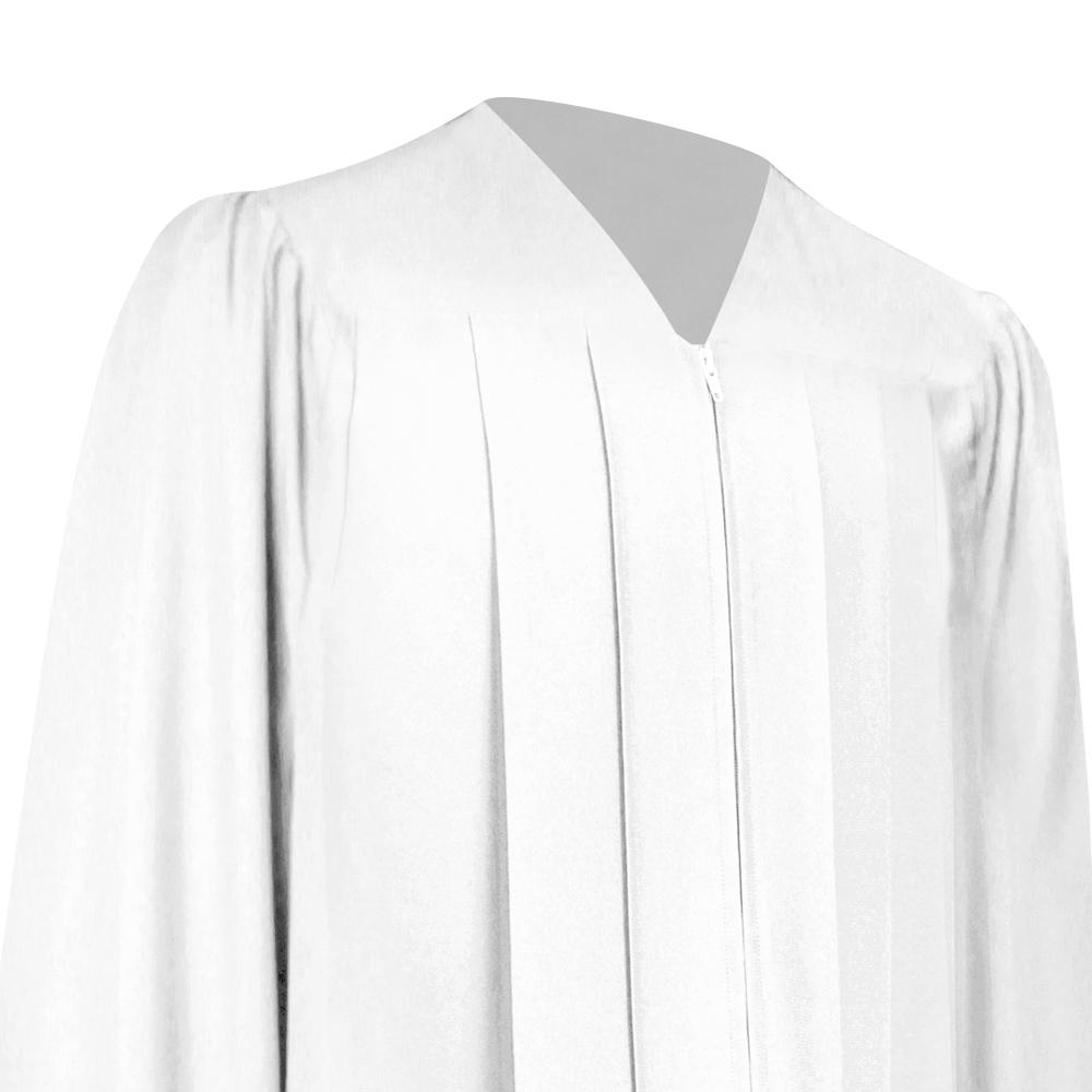 green emerald velvet dress Matte White Graduation Gown & Cap