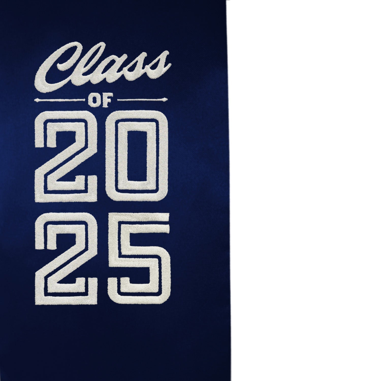 Navy Blue Class of 2025 Graduation Stole/Sash With Classic Tips - Endea Graduation