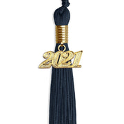 Navy Blue Graduation Tassel With Gold Date Drop - Endea Graduation