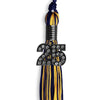 Navy Blue/Gold Mixed Color Graduation Tassel With Black Date Drop - Endea Graduation