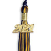 Navy Blue/Gold Mixed Color Graduation Tassel With Gold Date Drop - Endea Graduation