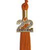 Orange Graduation Tassel With Gold Date Drop - Endea Graduation