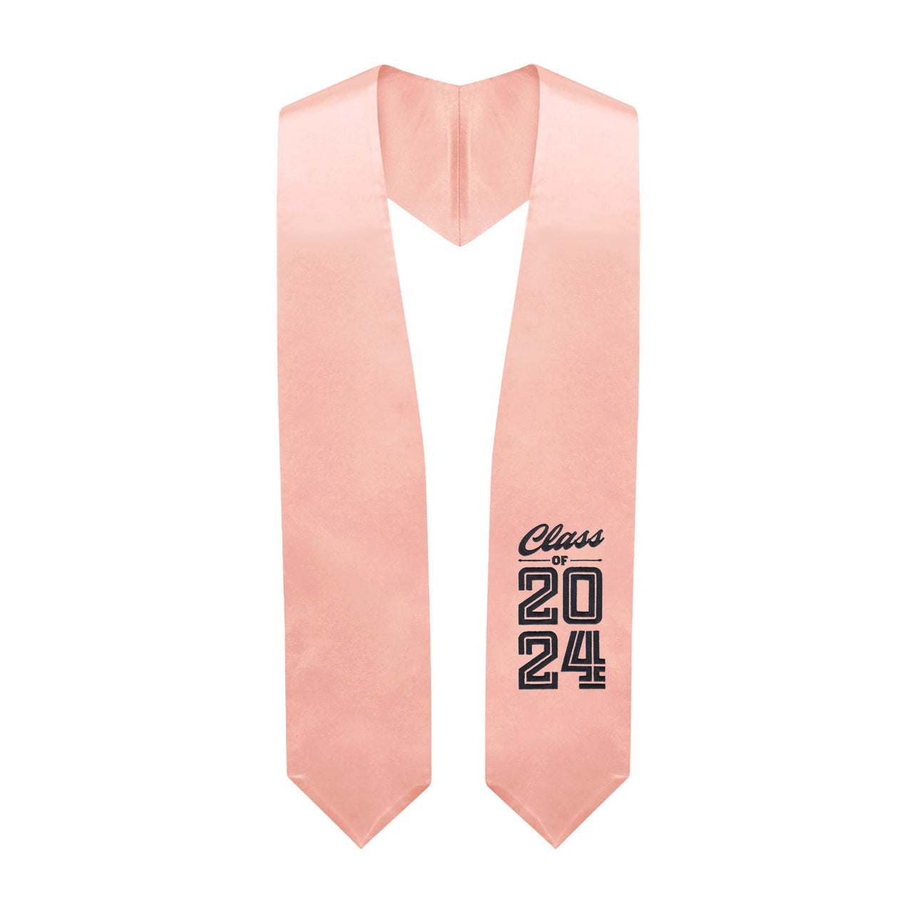 Pink Class of 2024 Graduation Stole/Sash With Classic Tips - Endea Graduation