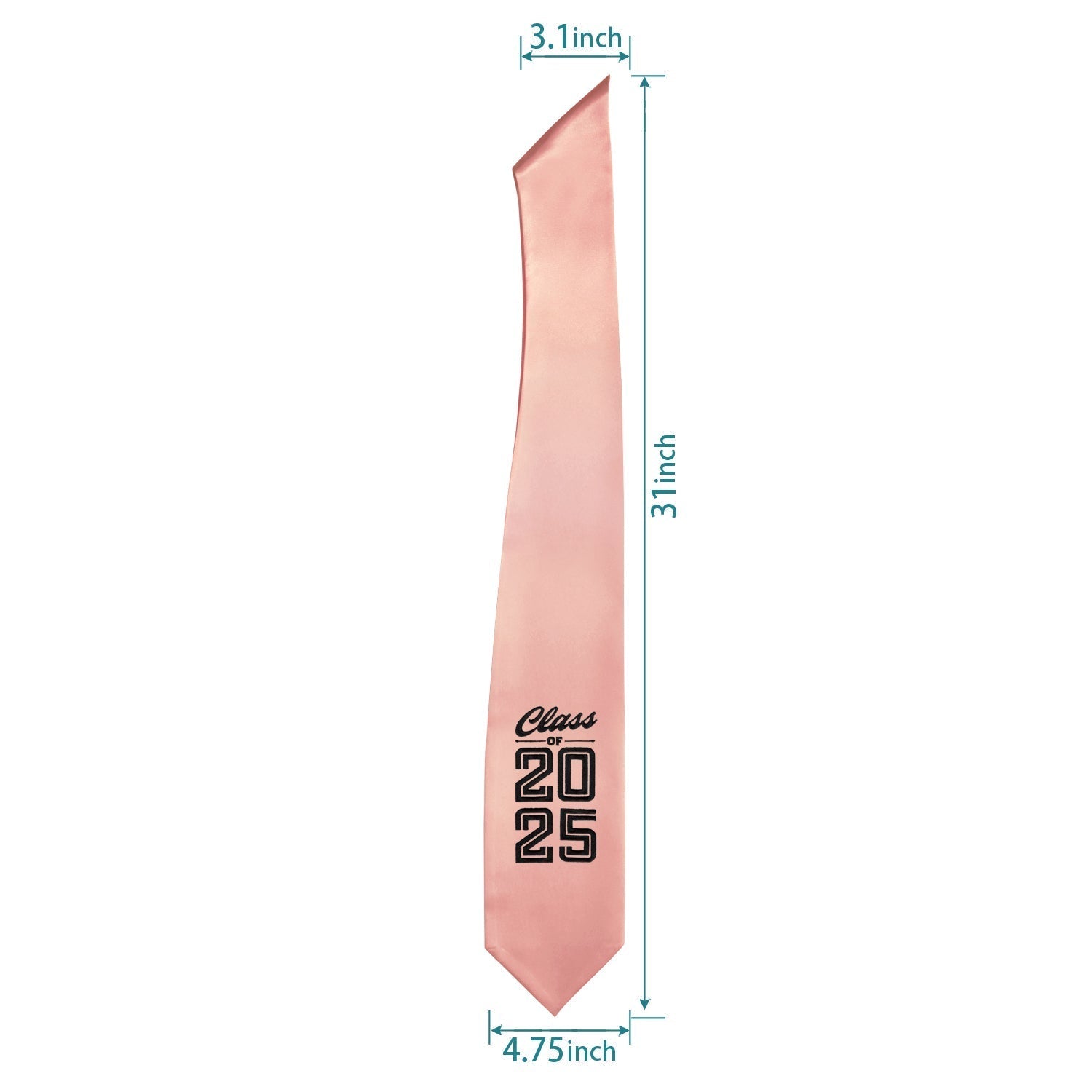 Pink Class of 2025 Graduation Stole/Sash With Classic Tips - Endea Graduation