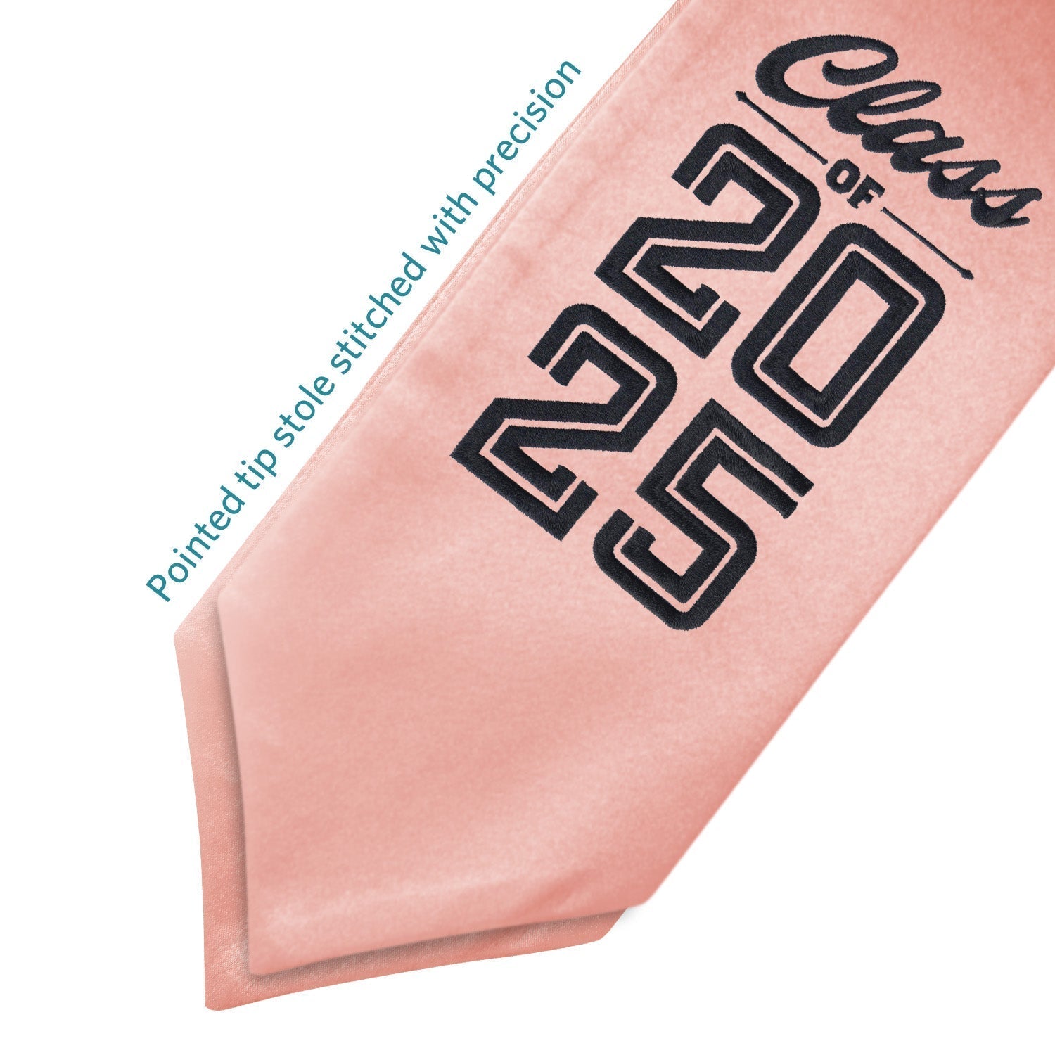 Pink Class of 2025 Graduation Stole/Sash With Classic Tips - Endea Graduation