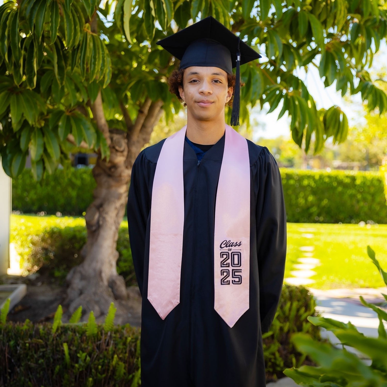 Pink Class of 2025 Graduation Stole/Sash With Classic Tips - Endea Graduation