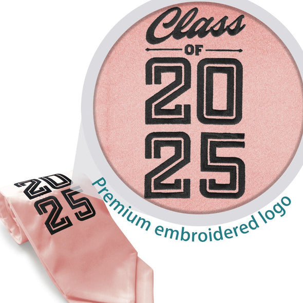 Pink Class of 2025 Graduation Stole/Sash With Classic Tips - Endea Graduation