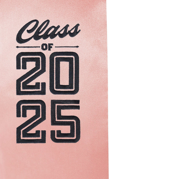 Pink Class of 2025 Graduation Stole/Sash With Classic Tips - Endea Graduation