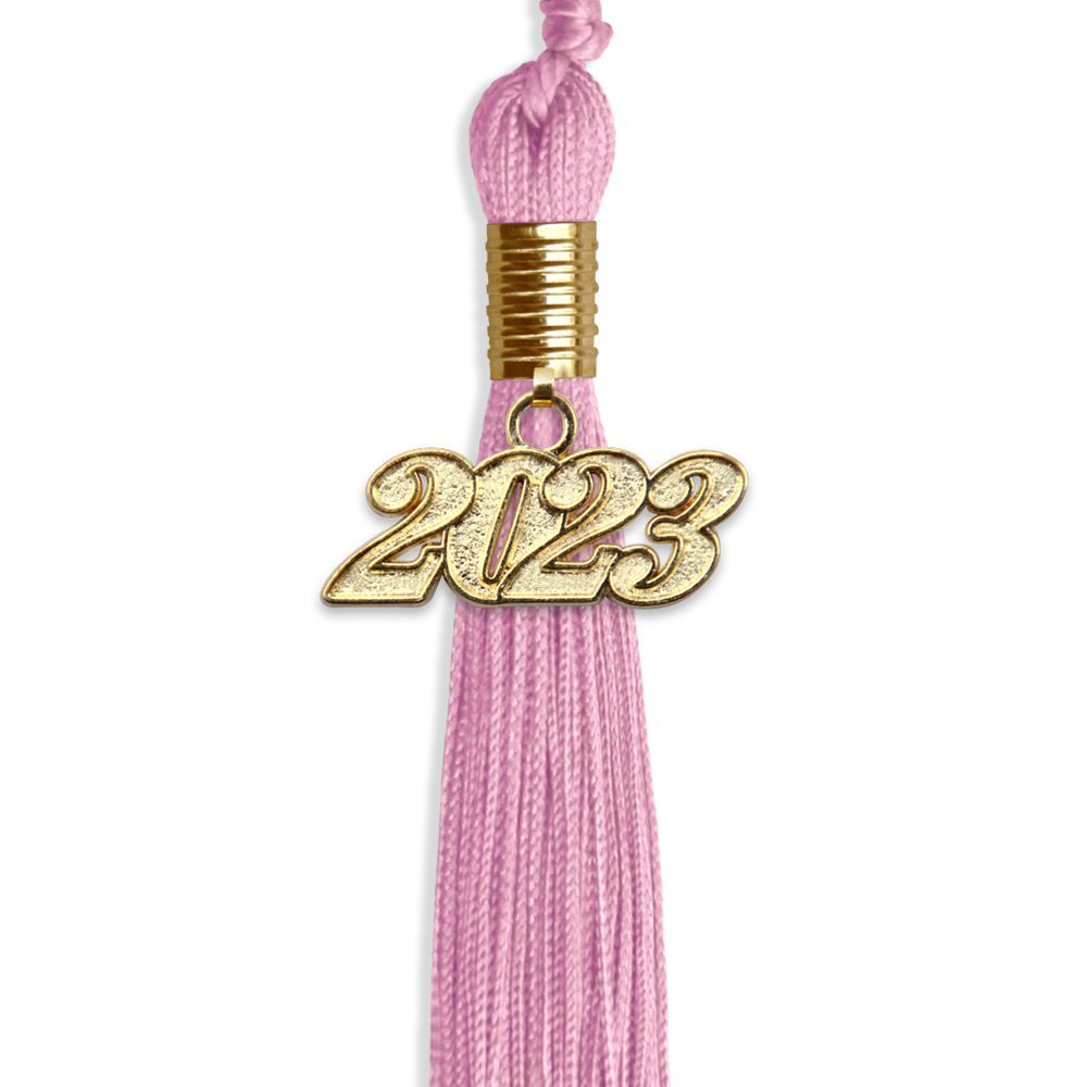 Pink Graduation Tassel With Gold Date Drop - Endea Graduation