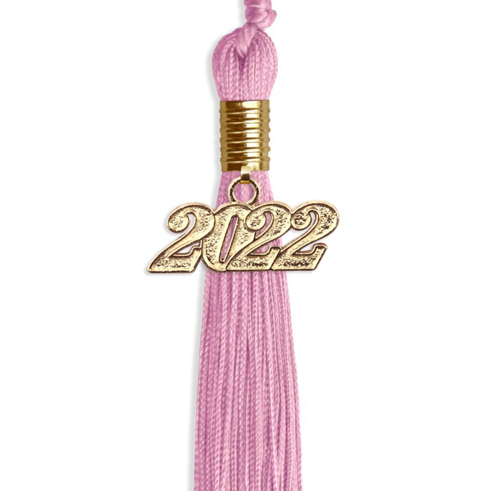 Pink Graduation Tassel With Gold Date Drop - Endea Graduation