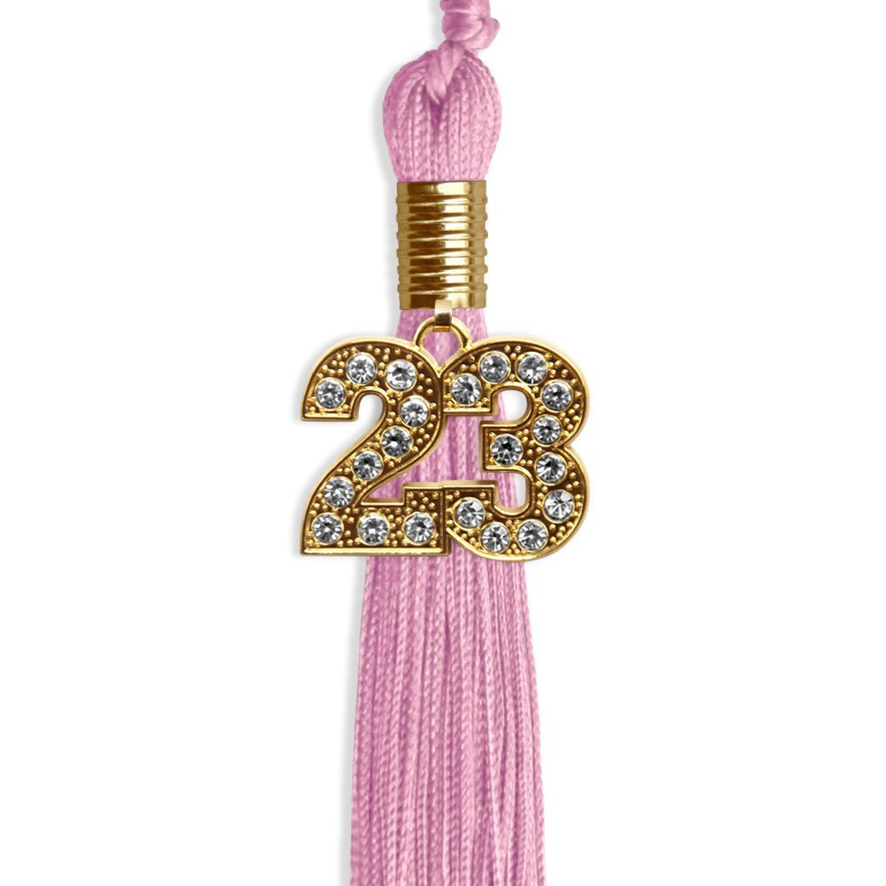 Pink Graduation Tassel With Gold Date Drop - Endea Graduation