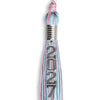 Pink/Light Blue Mixed Color Graduation Tassel With Stacked Silver Date Drop - Endea Graduation