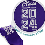 Purple Class of 2024 Graduation Stole/Sash With Classic Tips - Endea Graduation