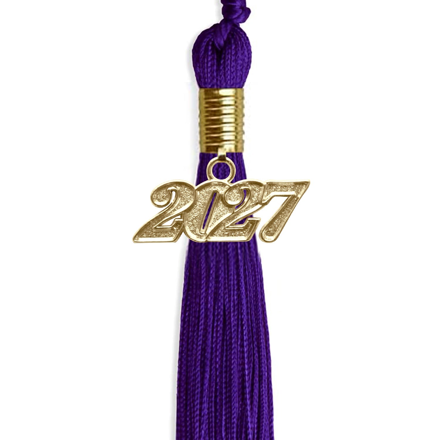 Purple Graduation Tassel With Gold Date Drop - Endea Graduation