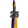 Purple/Bright Gold Graduation Tassel With Black Date Drop - Endea Graduation
