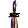 Purple/Gold Mixed Color Graduation Tassel With Black Date Drop - Endea Graduation