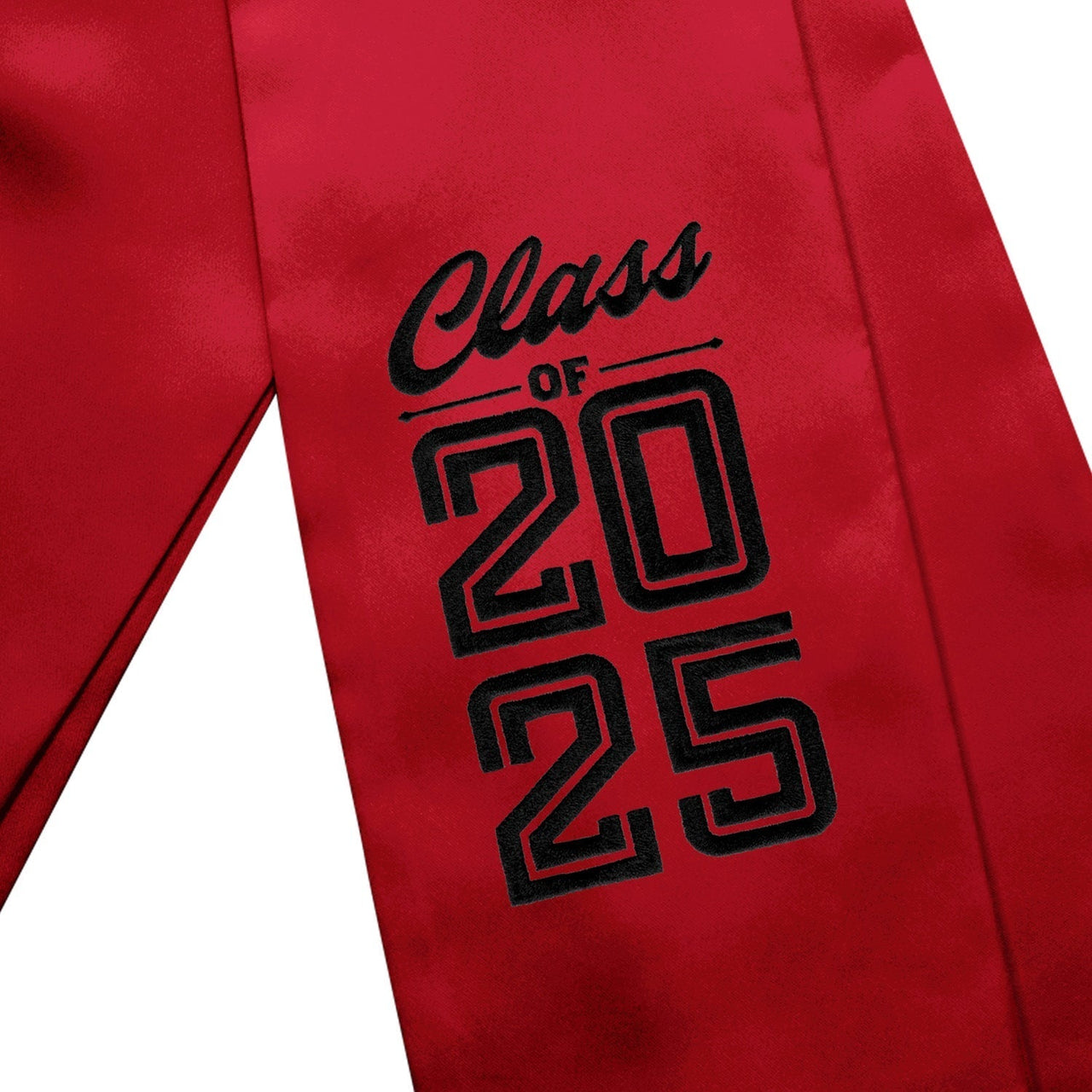 Red Class of 2025 Graduation Stole/Sash With Classic Tips - Endea Graduation
