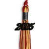 Red/Gold Mixed Color Graduation Tassel With Black Date Drop - Endea Graduation
