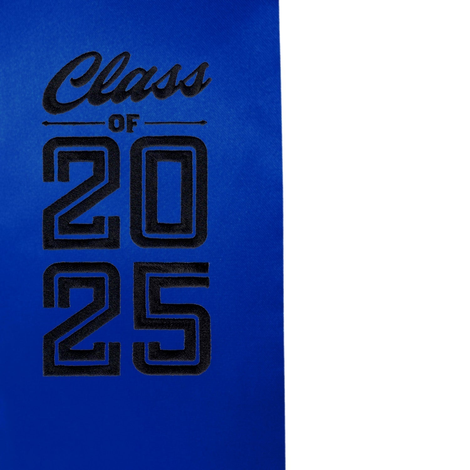 Royal Blue Class of 2025 Graduation Stole/Sash With Classic Tips - Endea Graduation