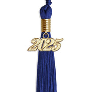 Royal Blue Graduation Tassel With Gold Date Drop - Endea Graduation