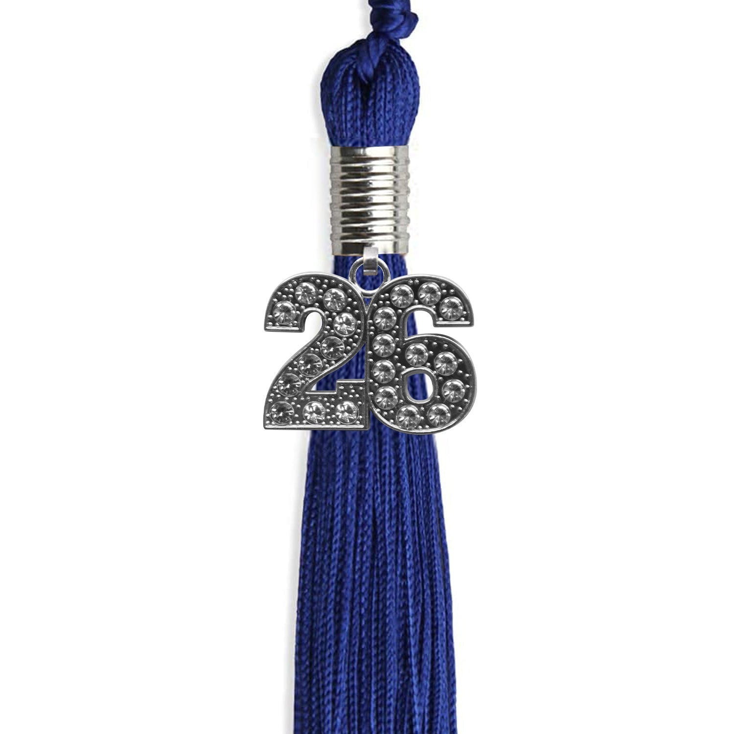 Royal Blue Graduation Tassel With Silver Date Drop - Endea Graduation