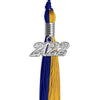 Royal Blue/Bright Gold Graduation Tassel With Silver Date Drop - Endea Graduation