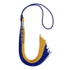Royal Blue/Bright Gold Graduation Tassel With Silver Stacked Date Drop - Endea Graduation