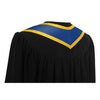 Royal Blue/Gold Plain Graduation Stole With Trim Color & Classic End - Endea Graduation