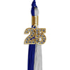 Royal Blue/Grey Graduation Tassel With Gold Date Drop - Endea Graduation
