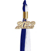 Royal Blue/White Graduation Tassel With Gold Date Drop - Endea Graduation