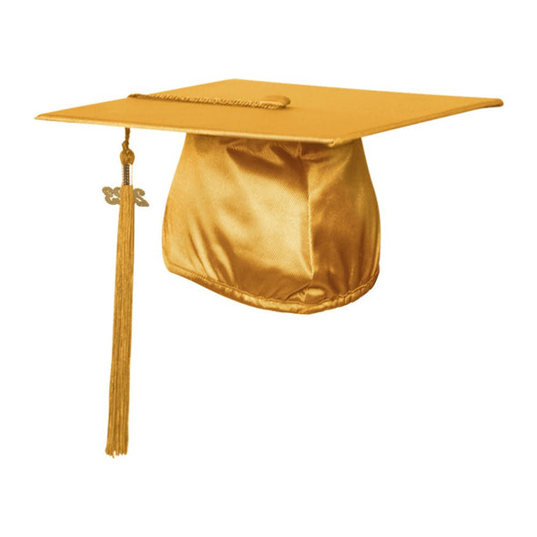 Shiny Antique Gold Graduation Cap & Tassel - Endea Graduation