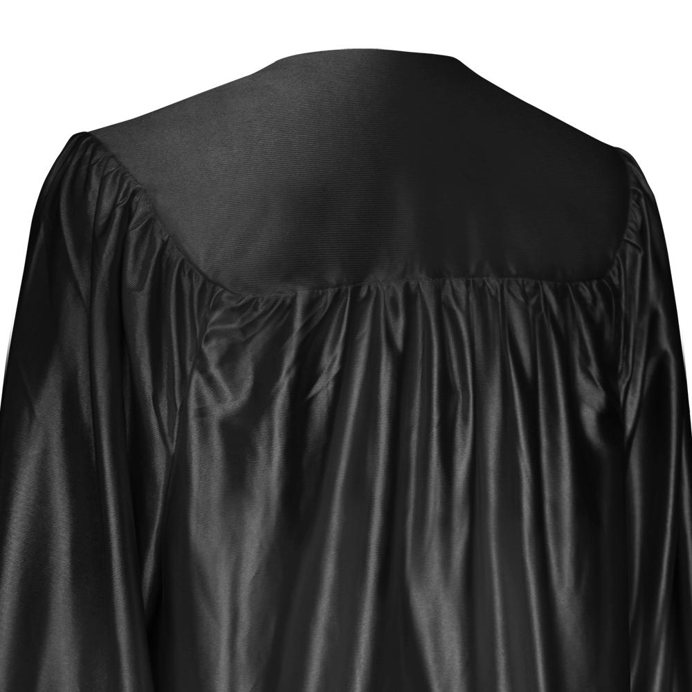 Shiny Black Graduation Gown - Endea Graduation