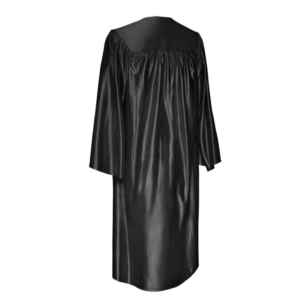 Shiny Black Graduation Gown - Endea Graduation