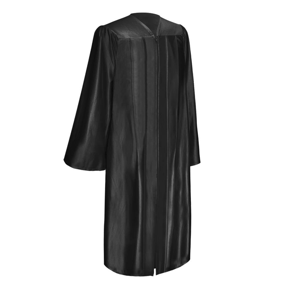 Shiny Black Graduation Gown & Cap - Endea Graduation